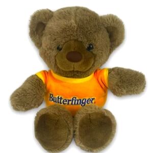 Vintage 1987 Nabisco BUTTERFINGER Teddy Bear 15" Plush Stuffed Animal Heartline